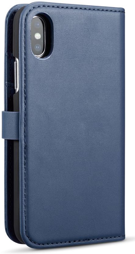 Apple iPhone XS Echt Leren 2-in-1 Bookcase en Back Cover Hoesje Blauw afbeelding 13