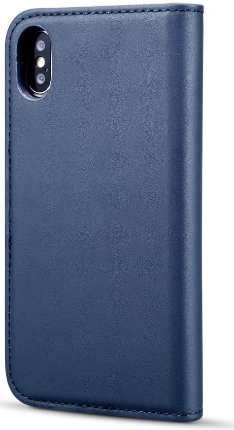 Apple iPhone XS Echt Leren 2-in-1 Bookcase en Back Cover Hoesje Blauw afbeelding 15