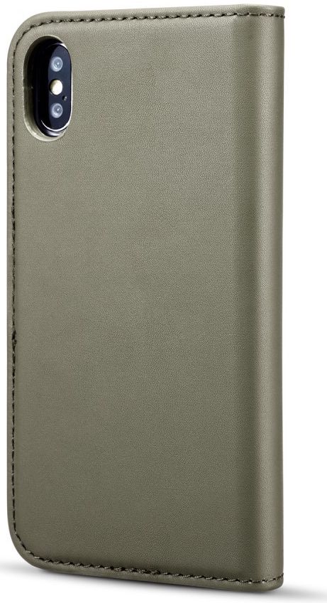 Apple iPhone XS Echt Leren 2-in-1 Bookcase en Back Cover Hoesje Groen afbeelding 15
