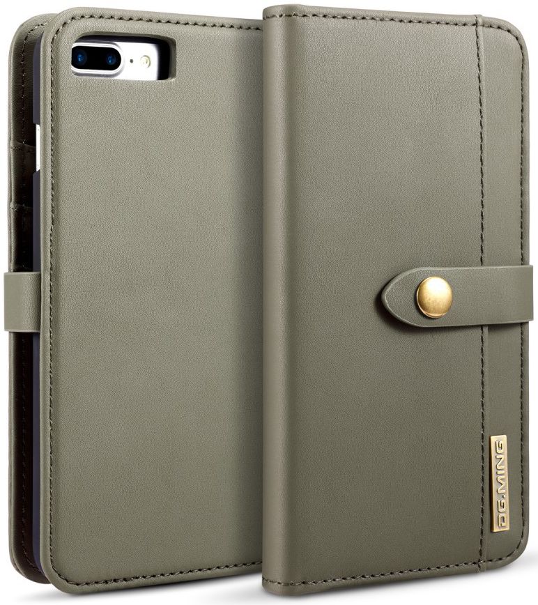 Apple iPhone 7/8 Plus Leren 2-in-1 Bookcase en Back Cover Hoesje Groen afbeelding 10