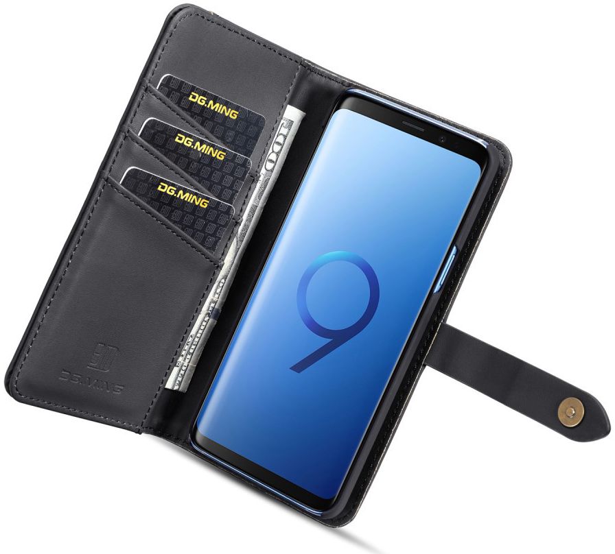 Samsung Galaxy S9 Leren 2-in-1 Bookcase en Back Cover Hoesje Zwart afbeelding 1