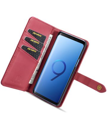 Samsung Galaxy S9 Leren 2-in-1 Bookcase en Back Cover Hoesje Rood Hoesjes