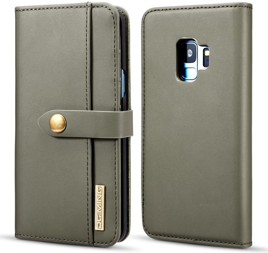 Samsung Galaxy S9 Leren 2-in-1 Bookcase en Back Cover Hoesje Groen afbeelding 4