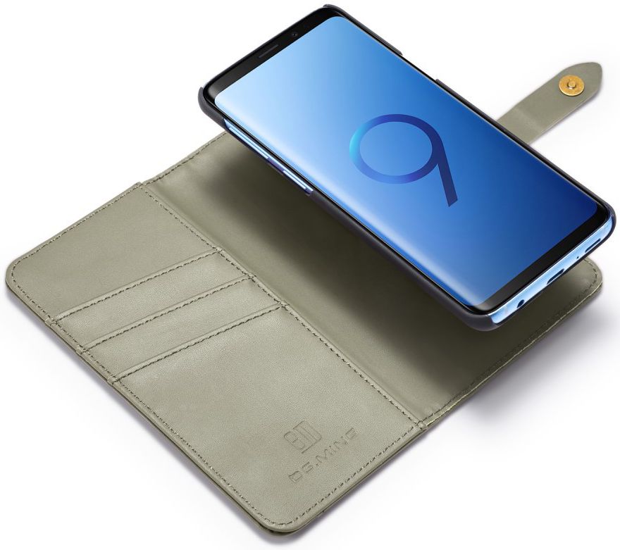 Samsung Galaxy S9 Leren 2-in-1 Bookcase en Back Cover Hoesje Groen afbeelding 2