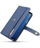 Samsung Galaxy S9 Leren 2-in-1 Bookcase en Back Cover Hoesje Blauw