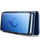 Samsung Galaxy S9 Leren 2-in-1 Bookcase en Back Cover Hoesje Blauw