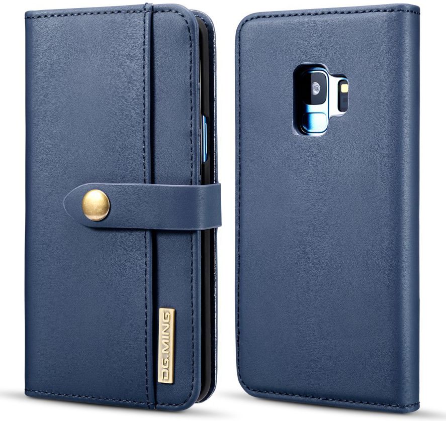 Samsung Galaxy S9 Leren 2-in-1 Bookcase en Back Cover Hoesje Blauw afbeelding 4