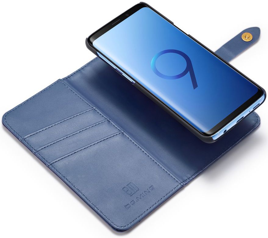 Samsung Galaxy S9 Leren 2-in-1 Bookcase en Back Cover Hoesje Blauw afbeelding 2