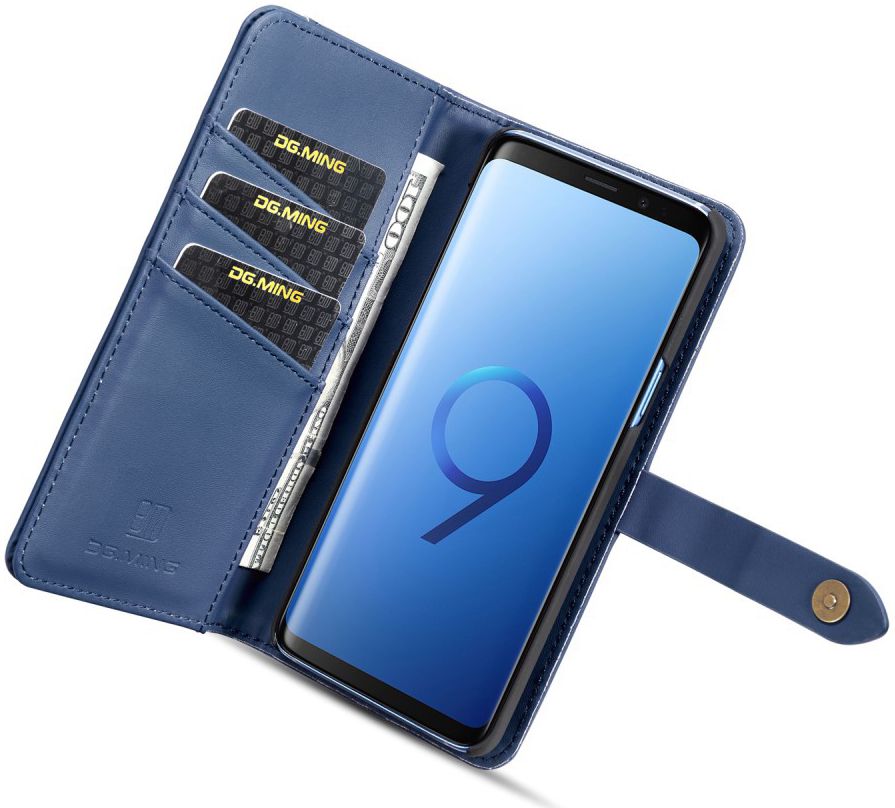 Samsung Galaxy S9 Leren 2-in-1 Bookcase en Back Cover Hoesje Blauw afbeelding 1