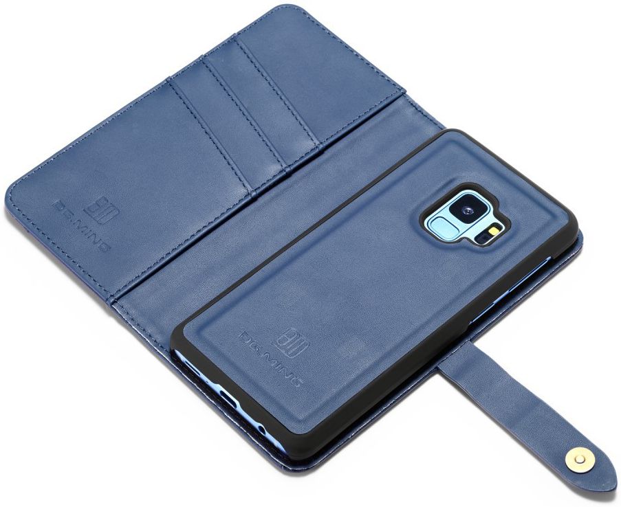 Samsung Galaxy S9 Leren 2-in-1 Bookcase en Back Cover Hoesje Blauw afbeelding 8