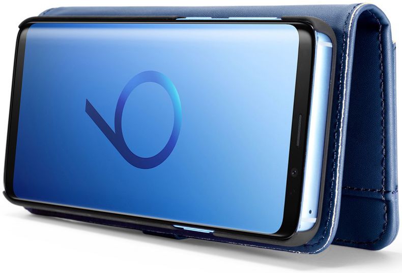 Samsung Galaxy S9 Leren 2-in-1 Bookcase en Back Cover Hoesje Blauw afbeelding 5