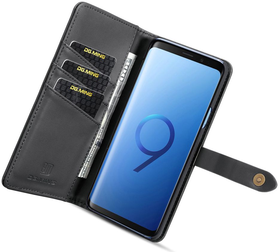 Samsung Galaxy S9 Plus 2-in-1 Bookcase en Back Cover Hoesje Zwart afbeelding 4