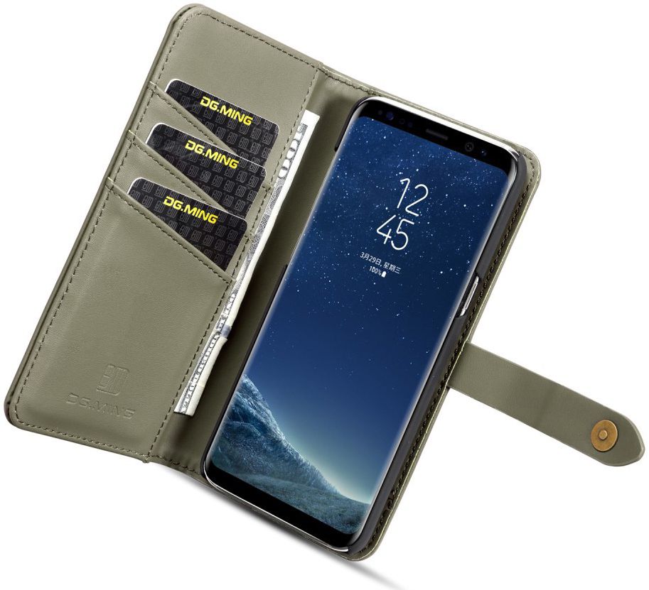 Samsung Galaxy S8 Plus 2-in-1 Bookcase en Back Cover Hoesje Groen afbeelding 2