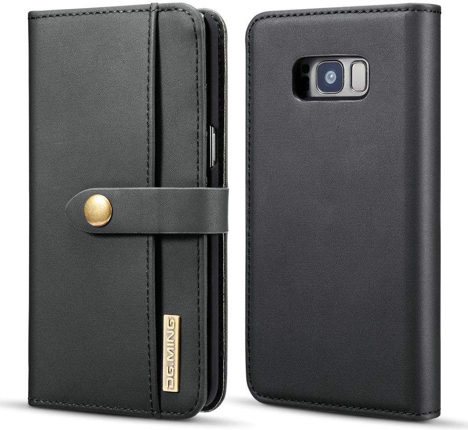 Samsung Galaxy S8 Leren 2-in-1 Bookcase en Back Cover Hoesje Zwart afbeelding 1