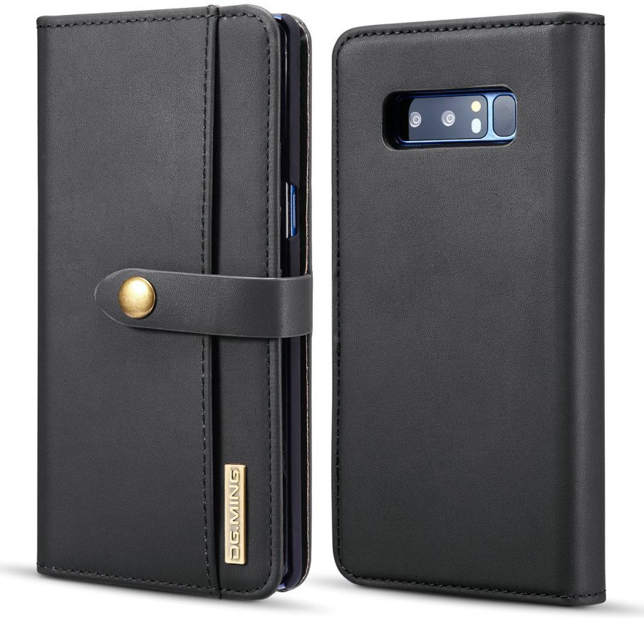 Samsung Galaxy Note 8 Leren 2-in-1 Bookcase en Back Cover Hoesje Zwart afbeelding 1