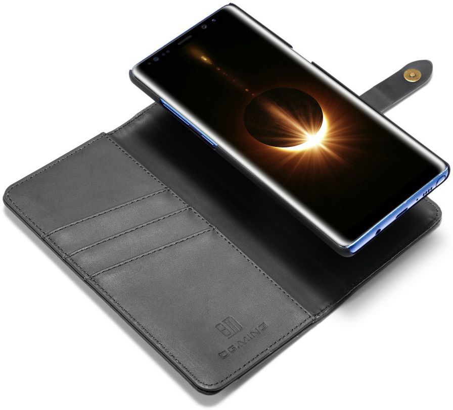 Samsung Galaxy Note 8 Leren 2-in-1 Bookcase en Back Cover Hoesje Zwart afbeelding 2