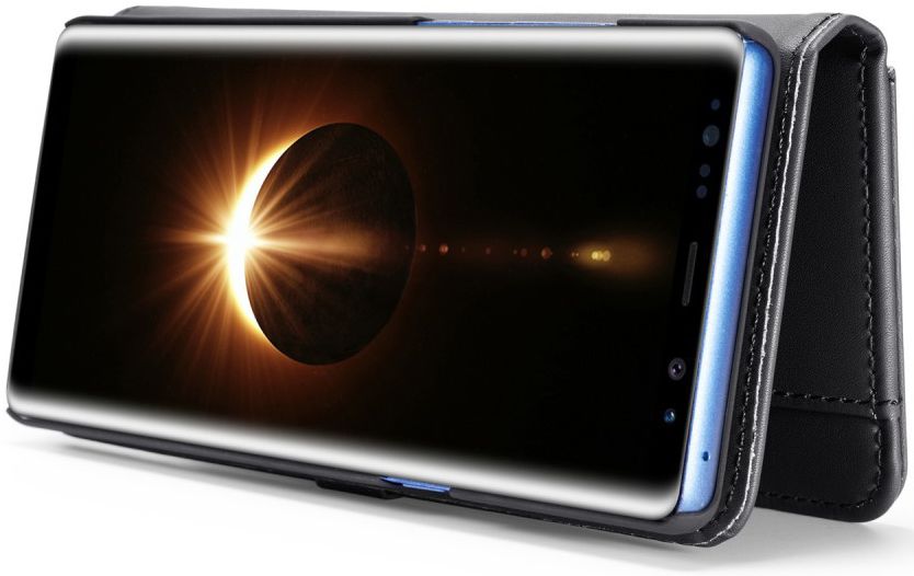 Samsung Galaxy Note 8 Leren 2-in-1 Bookcase en Back Cover Hoesje Zwart afbeelding 7