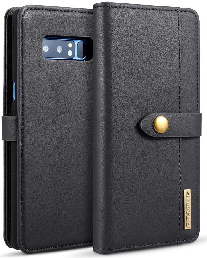 Samsung Galaxy Note 8 Leren 2-in-1 Bookcase en Back Cover Hoesje Zwart afbeelding 10