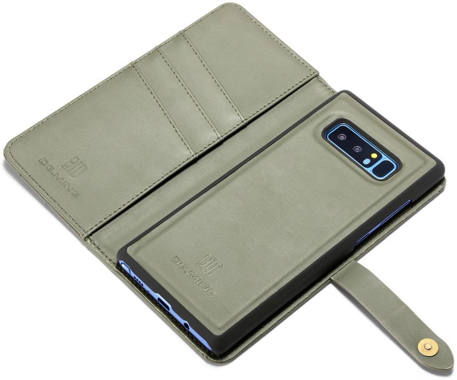 Samsung Galaxy Note 8 Leren 2-in-1 Bookcase en Back Cover Hoesje Groen afbeelding 7