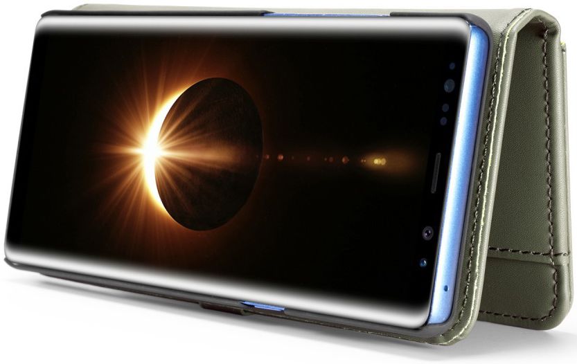 Samsung Galaxy Note 8 Leren 2-in-1 Bookcase en Back Cover Hoesje Groen afbeelding 8