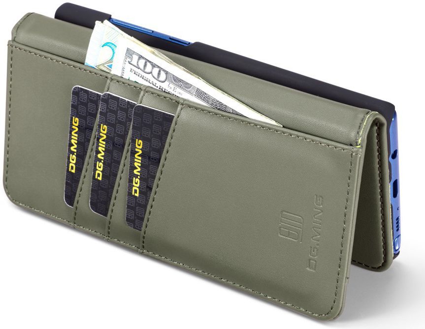 Samsung Galaxy Note 8 Leren 2-in-1 Bookcase en Back Cover Hoesje Groen afbeelding 9