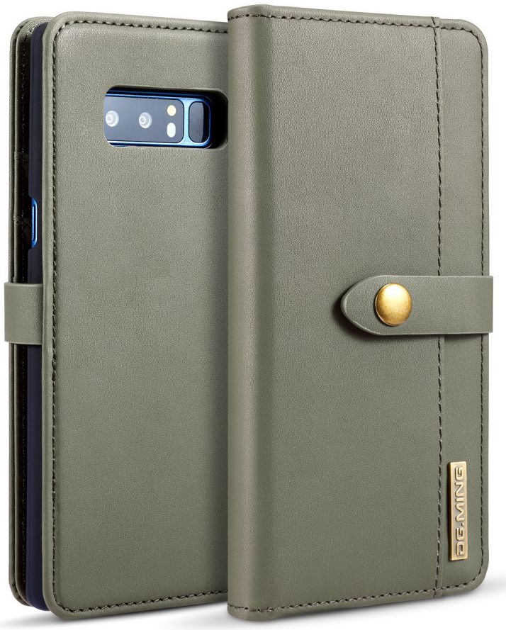 Samsung Galaxy Note 8 Leren 2-in-1 Bookcase en Back Cover Hoesje Groen afbeelding 11