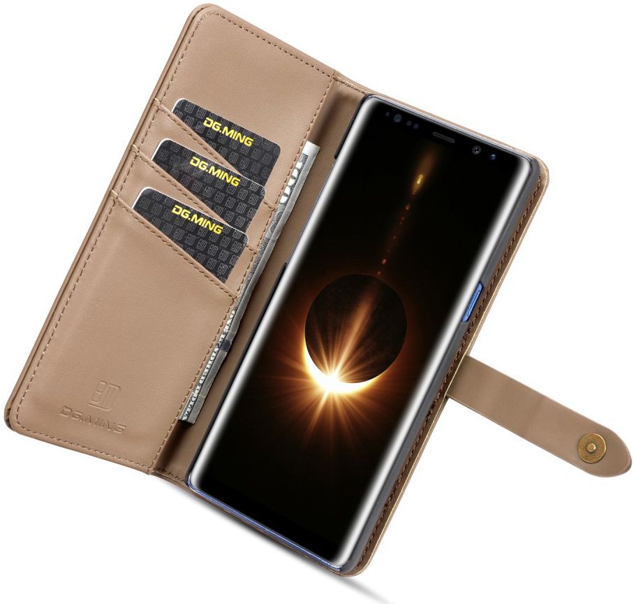 Samsung Galaxy Note 8 Leren 2-in-1 Bookcase en Back Cover Hoesje Bruin afbeelding 4