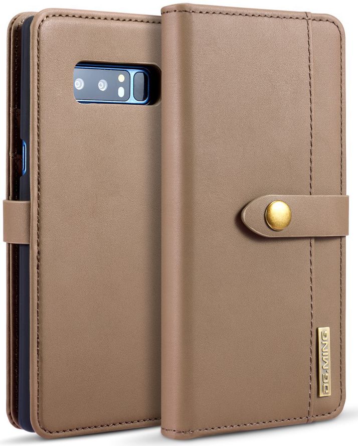 Samsung Galaxy Note 8 Leren 2-in-1 Bookcase en Back Cover Hoesje Bruin afbeelding 10
