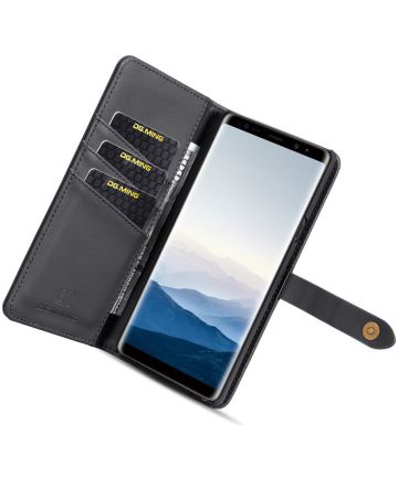 Samsung Galaxy Note 9 Leren 2-in-1 Bookcase en Back Cover Hoesje Zwart Hoesjes