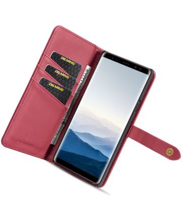 Samsung Galaxy Note 9 Leren 2-in-1 Bookcase en Back Cover Hoesje Rood Hoesjes