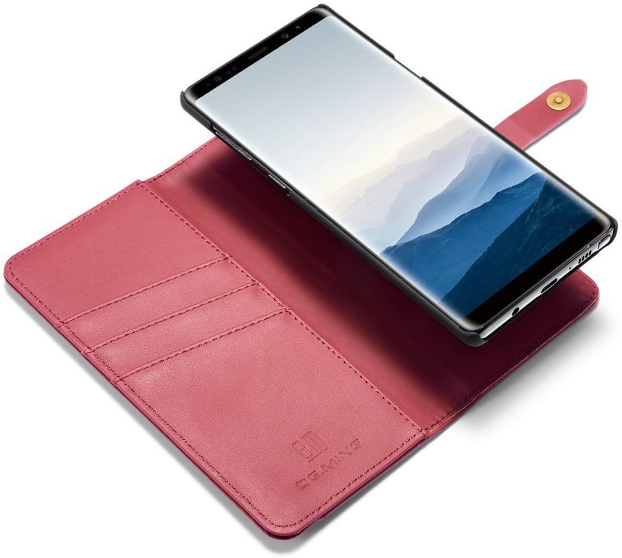 Samsung Galaxy Note 9 Leren 2-in-1 Bookcase en Back Cover Hoesje Rood afbeelding 2