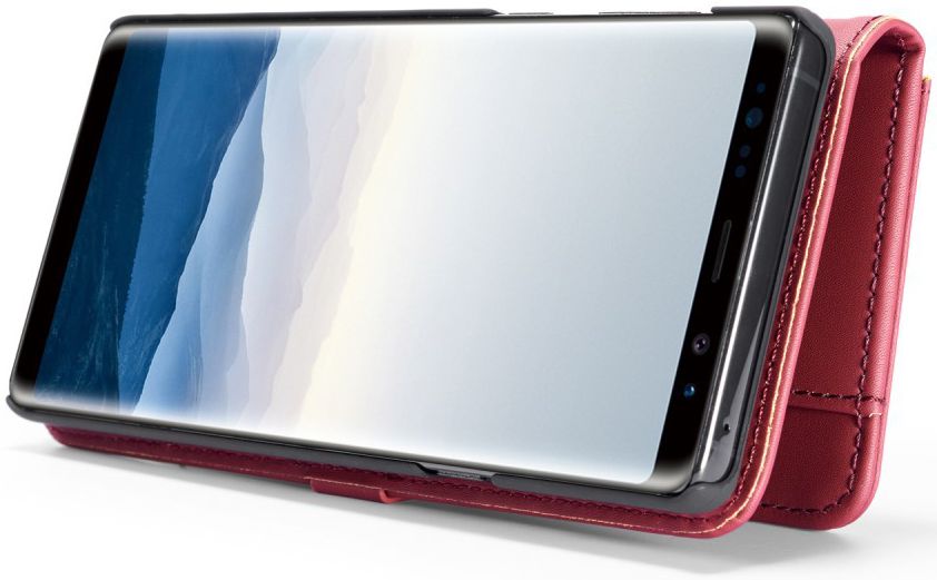 Samsung Galaxy Note 9 Leren 2-in-1 Bookcase en Back Cover Hoesje Rood afbeelding 5