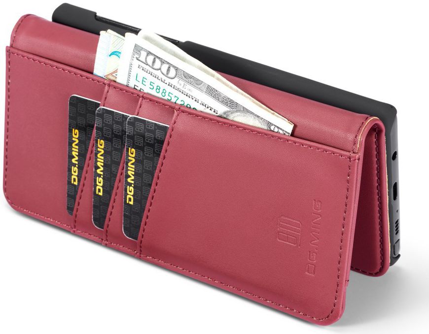 Samsung Galaxy Note 9 Leren 2-in-1 Bookcase en Back Cover Hoesje Rood afbeelding 11