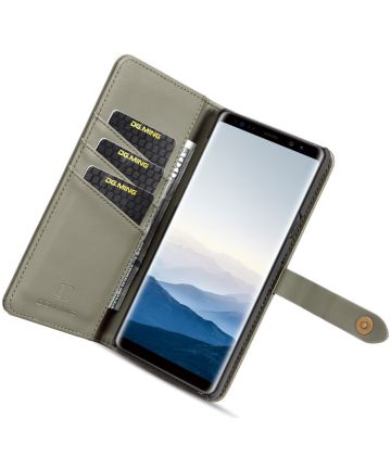 Samsung Galaxy Note 9 Leren 2-in-1 Bookcase en Back Cover Hoesje Groen Hoesjes