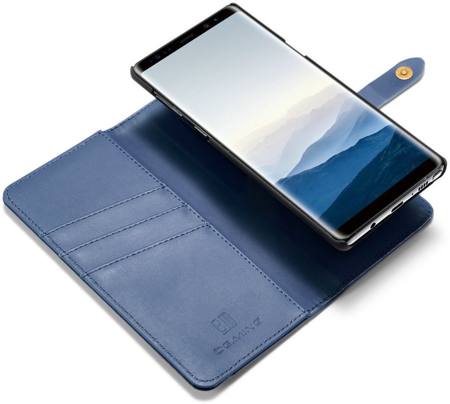 Samsung Galaxy Note 9 Leren 2-in-1 Bookcase en Back Cover Hoesje Blauw afbeelding 2