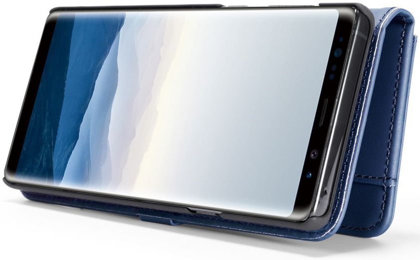 Samsung Galaxy Note 9 Leren 2-in-1 Bookcase en Back Cover Hoesje Blauw afbeelding 6