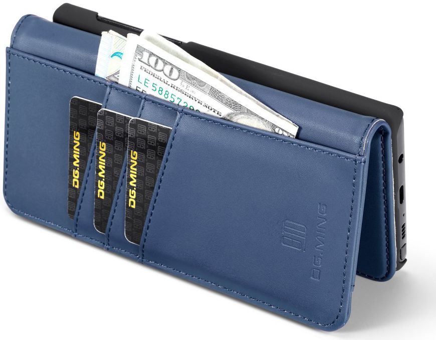 Samsung Galaxy Note 9 Leren 2-in-1 Bookcase en Back Cover Hoesje Blauw afbeelding 11