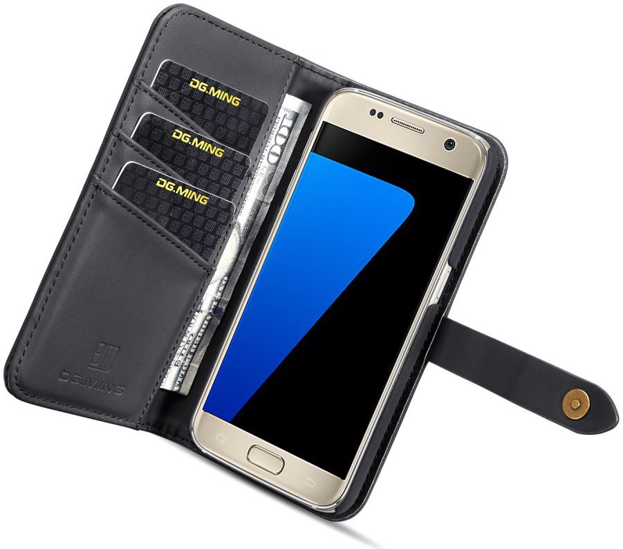 Samsung Galaxy S7 Leren 2-in-1 Bookcase en Back Cover Hoesje Zwart afbeelding 4