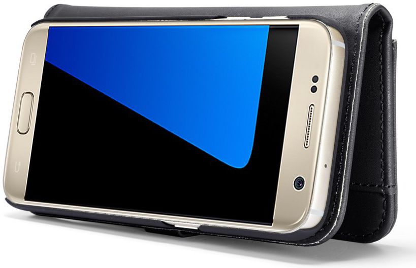 Samsung Galaxy S7 Leren 2-in-1 Bookcase en Back Cover Hoesje Zwart afbeelding 7