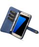 Samsung Galaxy S7 Leren 2-in-1 Bookcase en Back Cover Hoesje Blauw