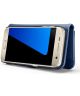 Samsung Galaxy S7 Leren 2-in-1 Bookcase en Back Cover Hoesje Blauw