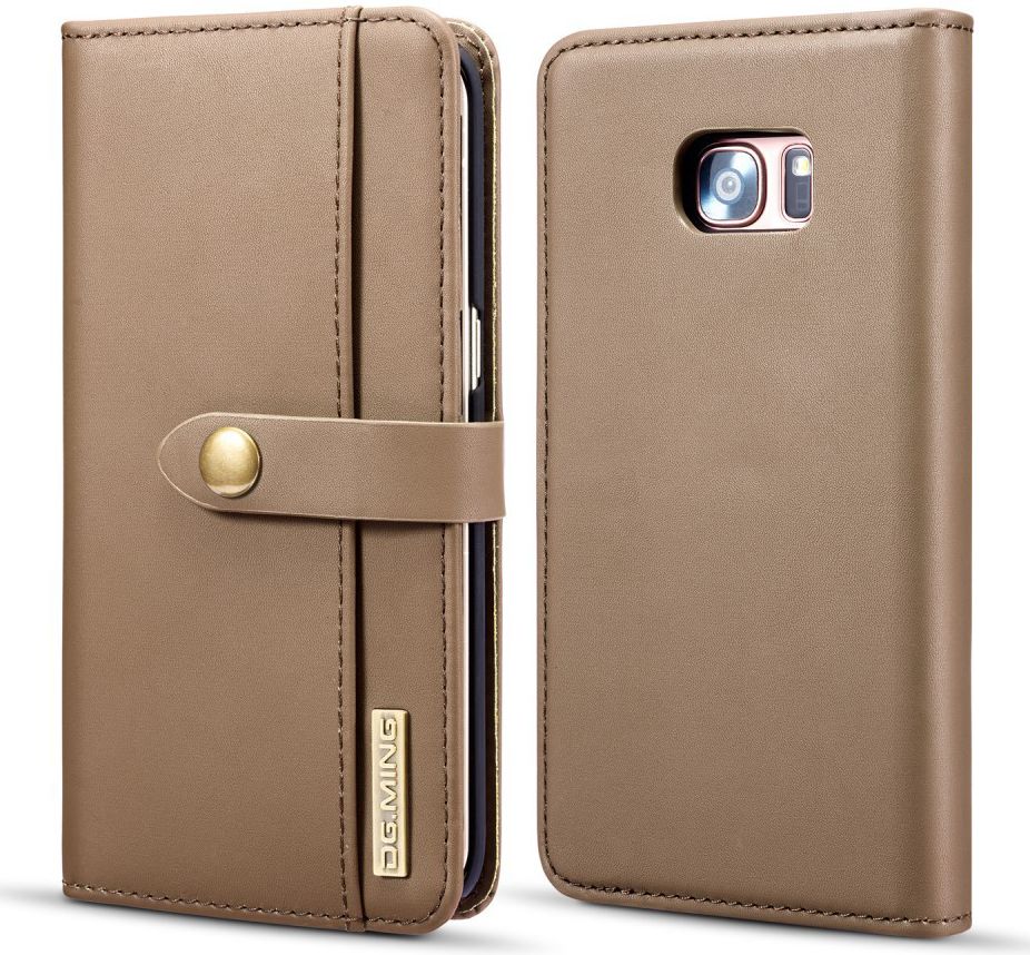 Samsung Galaxy S7 Edge Leer 2-in-1 Bookcase en Back Cover Hoesje Bruin afbeelding 1