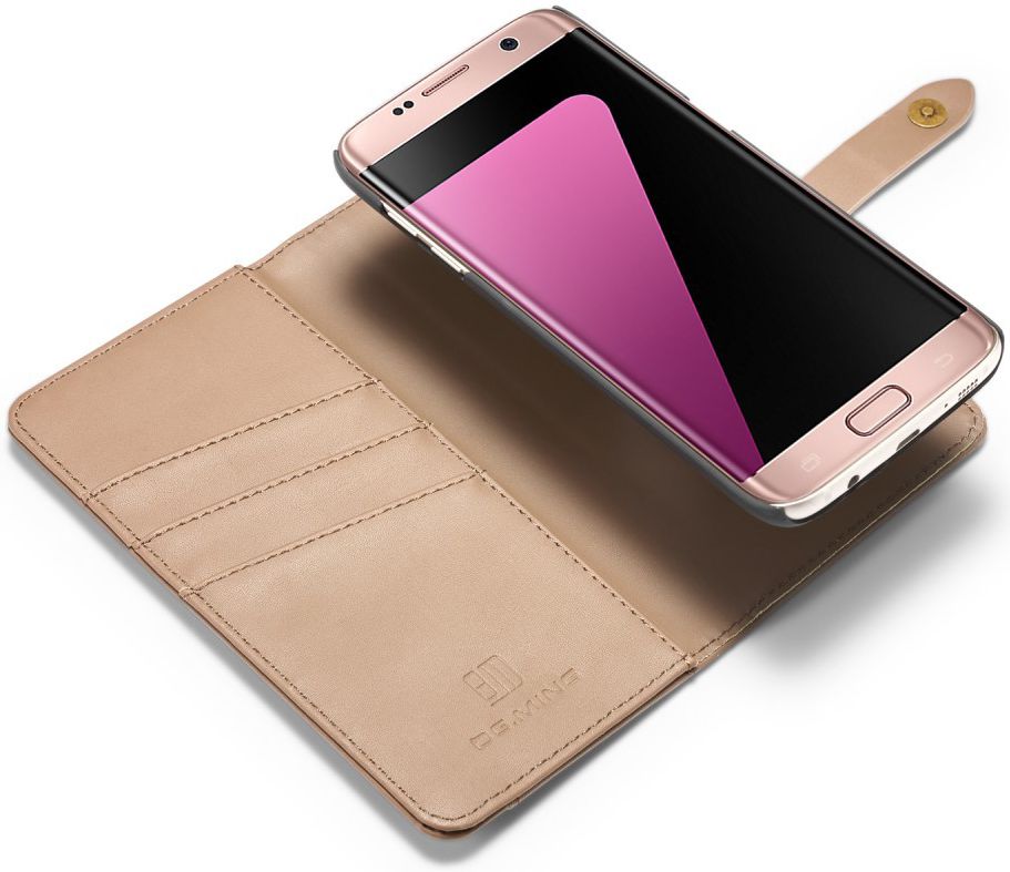 Samsung Galaxy S7 Edge Leer 2-in-1 Bookcase en Back Cover Hoesje Bruin afbeelding 2