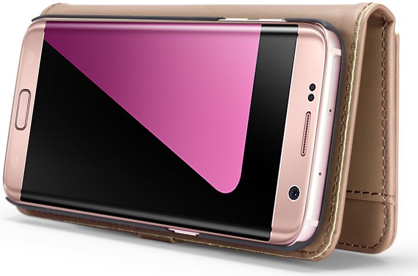 Samsung Galaxy S7 Edge Leer 2-in-1 Bookcase en Back Cover Hoesje Bruin afbeelding 7