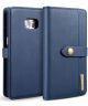 Samsung Galaxy S7 Edge Leer 2-in-1 Bookcase en Back Cover Hoesje Blauw
