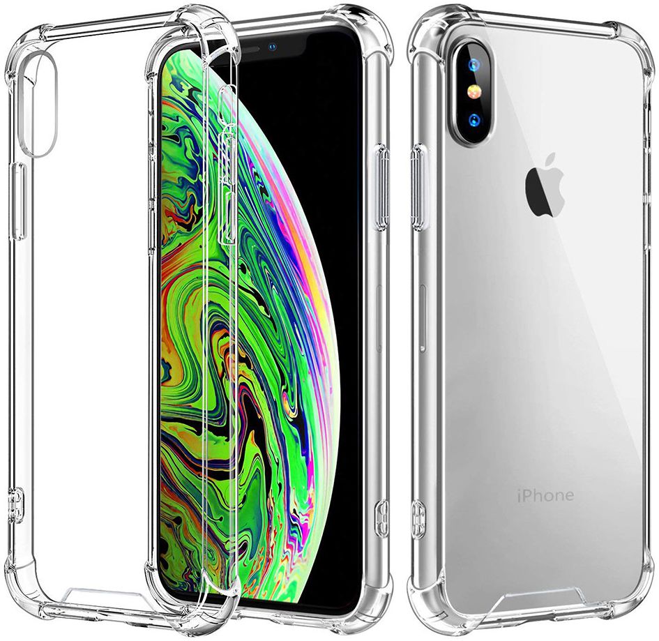 Apple iPhone XS Max Rugged Transparante TPU Back Cover Hoesje afbeelding 1