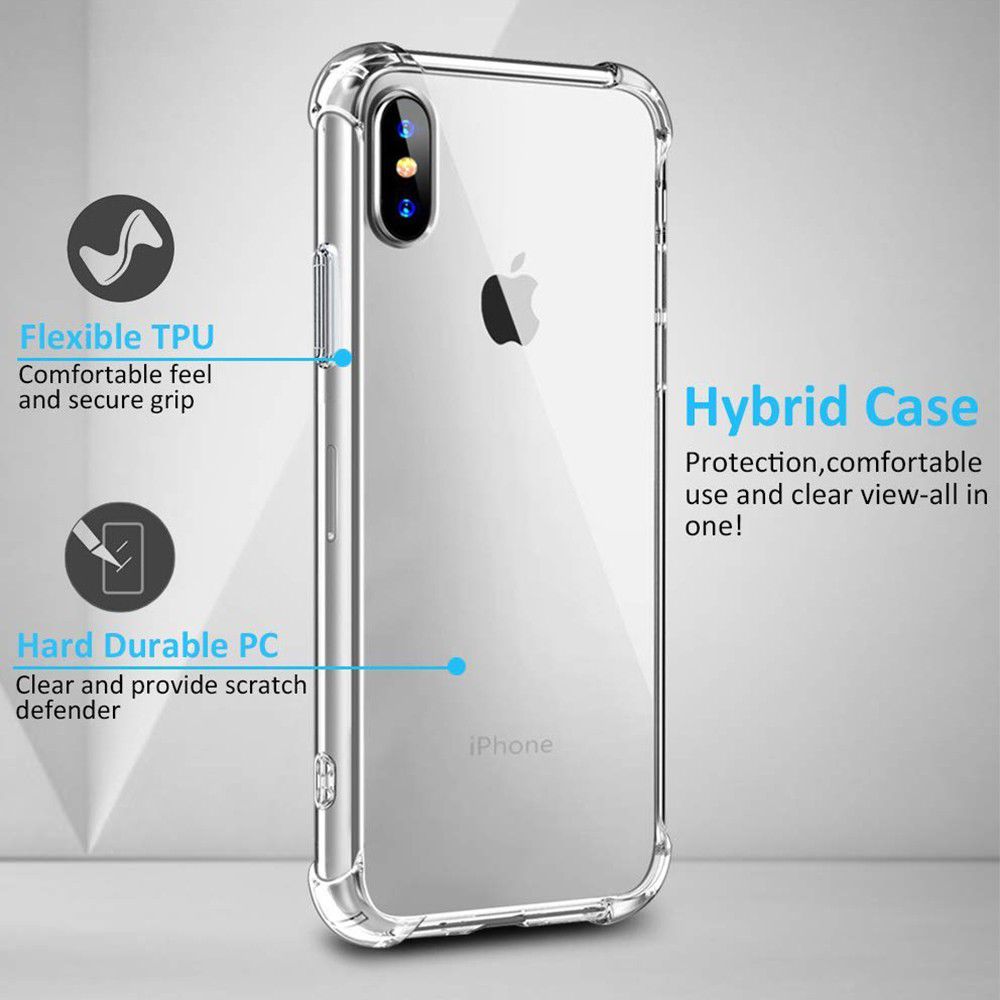 Apple iPhone XS Max Rugged Transparante TPU Back Cover Hoesje afbeelding 2