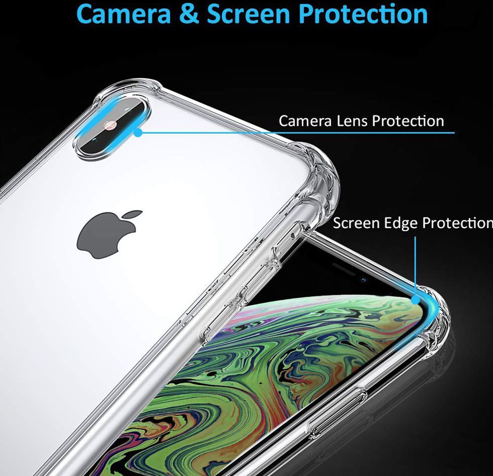 Apple iPhone XS Max Rugged Transparante TPU Back Cover Hoesje afbeelding 4