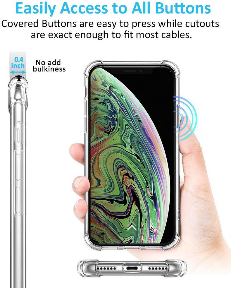 Apple iPhone XS Max Rugged Transparante TPU Back Cover Hoesje afbeelding 5