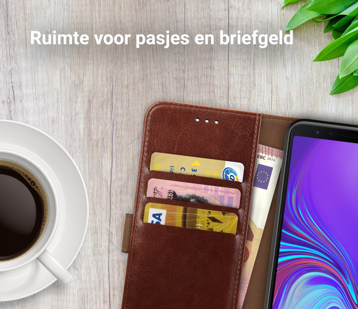 Rosso Element Samsung Galaxy A7 2018 Hoesje Book Cover Bruin afbeelding 9